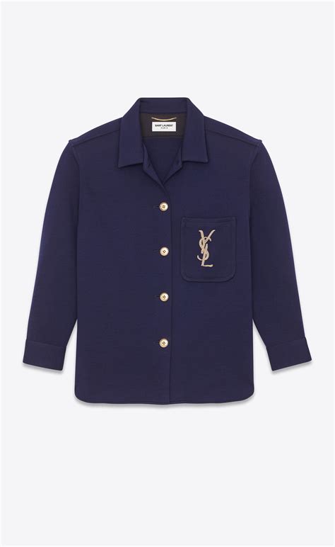 ysl blue dress shirt|farfetch YSL t shirts.